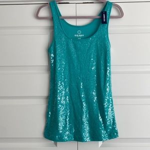 NWT Old Navy All over Sequins Tank Top
